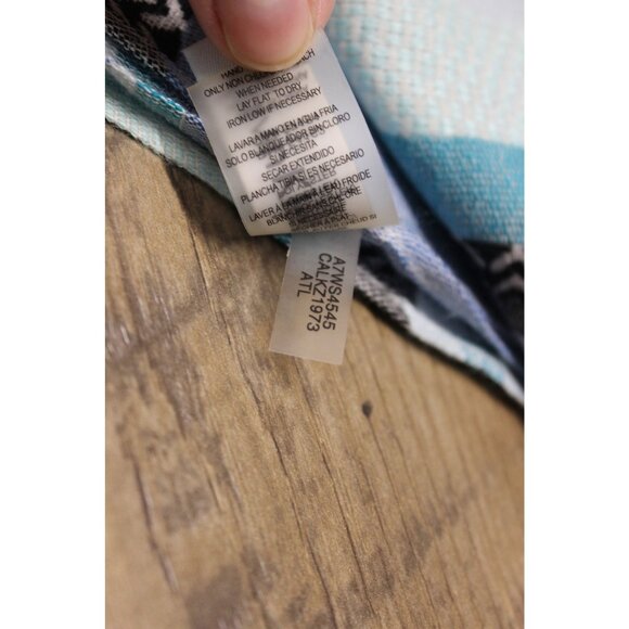 Calvin Klein women's woven striped lightweight long wrap scarf - Picture 7 of 10